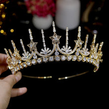Load image into Gallery viewer, Stars Galore Gold Collection Crowns-Bridal Tiaras