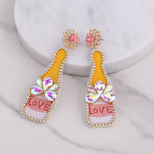Load image into Gallery viewer, Boho Earrings - Fashion Beaded Earrings - Bride Chic Bottle Earrings
