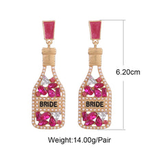 Load image into Gallery viewer, Boho Earrings - Fashion Beaded Earrings - Bride Chic Bottle Earrings
