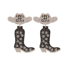 Load image into Gallery viewer, Boho Earrings - Fashion Beaded Earrings - Bride Chic Bottle Earrings