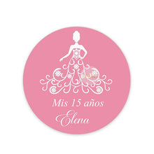 Load image into Gallery viewer, Mis Quince Personalized Favor Stickers-Quinceanera-Sweet Fifteen-Sixteen Decor Labels