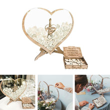 Load image into Gallery viewer, Personalized Wood Frame Wedding Guest Book Alternative-Wish Drop Heart