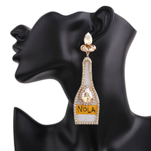 Load image into Gallery viewer, Boho Earrings - Fashion Beaded Earrings - Bride Chic Bottle Earrings