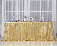 Load image into Gallery viewer, Sequin Rectangular Table Skirting for Party Tables - Wedding Decoration-Party Linen