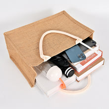 Load image into Gallery viewer, Bridesmaids Floral Design Canvas-Jute-Burlap Tote Bags-Custom Personalized with Initial and Name