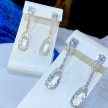 Load image into Gallery viewer, Fashion Cubic Zircon Water Drop Pendant Earrings for the Bride-Wedding Party Jewelry