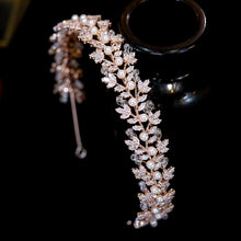 Load image into Gallery viewer, Crystal and Pearls Bridal Tiara-Wedding Crown or Quinceañera Hair Jewelry