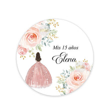 Load image into Gallery viewer, Mis Quince Personalized Favor Stickers-Quinceanera-Sweet Fifteen-Sixteen Decor Labels