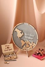 Load image into Gallery viewer, World Theme Wood Guest Wish Drop Frame - A Guestbook Alternative - Wedding - Events