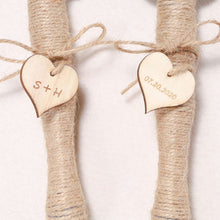 Load image into Gallery viewer, Personalized Rustic Look Wedding Cake Server Set for Wedding Day