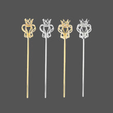 Load image into Gallery viewer, Fairy Wands - Princess Scepters in Silver and Gold - Costume Prop - Mis Quince Decoration