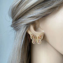 Load image into Gallery viewer, Butterfly Jewelry Sets - Necklaces and Luxury Cubic Zircon CZ Stud Earrings
