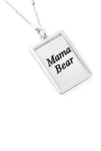 Load image into Gallery viewer, Mama Bear Etched Brass Box Pendant Necklace