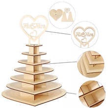 Load image into Gallery viewer, Mr and Mrs Heart Theme Wedding Chocolate Display Stand