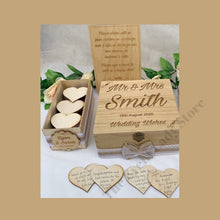 Load image into Gallery viewer, Guestbook Alternative Personalized Wish Drop Box with Larger Hearts and Sign