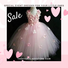Load image into Gallery viewer, Quality Flowergirl Tulle and Petals Party-Wedding Princess Dress