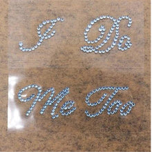 Load image into Gallery viewer, I Do - Me Too Novelty Cute Rhinestone Wedding Shoe Decals-Stickers