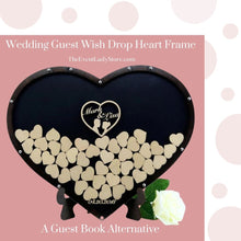 Load image into Gallery viewer, black heart wedding wish drop frame