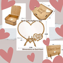 Load image into Gallery viewer, Guest Book Alternative Guest Wish Drop Heart Set