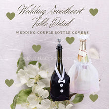 Load image into Gallery viewer, Wedding Bottle Aprons Cover-Bridal Veil-Bow Tie-Wedding Party-Toasting-Party Gifts