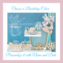 Load image into Gallery viewer, Handmade Princess Inspired Carriage Fairy Tale Wish Drop Box