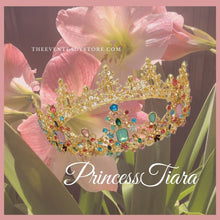 Load image into Gallery viewer, Baroque Royal Queen Crown Luminesque Crystal Rhinestones- Bride- Quinceañera