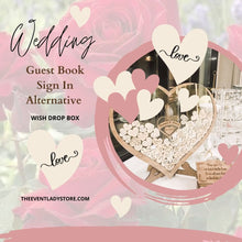 Load image into Gallery viewer, Personalized Wood Frame Wedding Guest Book Alternative-Wish Drop Heart