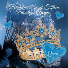 Load image into Gallery viewer, Luxury Royal England Wedding Gold Crown-Bride Tiara-Hair Jewelry