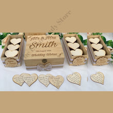 Load image into Gallery viewer, Guestbook Alternative Personalized Wish Drop Box with Larger Hearts and Sign