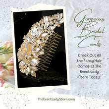 Load image into Gallery viewer, Vintage Large Floral Bridal Hair Combs-Rhinestone Crystal-European Style