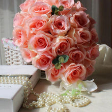 Load image into Gallery viewer, Keepsake Silk Flowers-Romantic Rose Bouquet for Bride or Bridesmaid