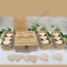 Load image into Gallery viewer, Guestbook Alternative Personalized Wish Drop Box with Larger Hearts and Sign