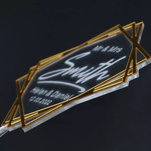 Load image into Gallery viewer, Mr and Mrs Cake Topper - Personalized and Modern LED decor - Wedding Day