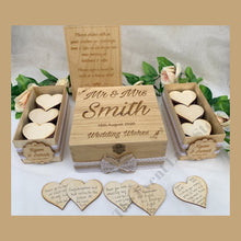Load image into Gallery viewer, Guestbook Alternative Personalized Wish Drop Box with Larger Hearts and Sign