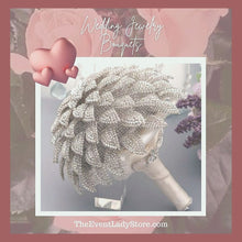 Load image into Gallery viewer, Silver or Gold Rhinestone Bridal Bouquet-for Wedding-Accessories-Jewelry Bouquet
