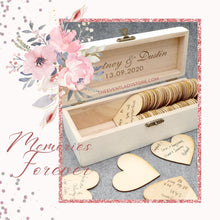 Load image into Gallery viewer, rectangular wedding guest personalized wish drop box
