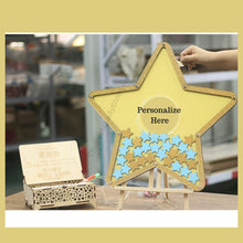 Load image into Gallery viewer, Shining Star Design Personalized  Guest Book Alternative-Wish Drop Box-for Weddings-Shower-Party