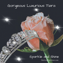 Load image into Gallery viewer, High Quality Eternal Blossom Rose Garden Tiara-Wedding Crown-Triple A Zirconia Crystal