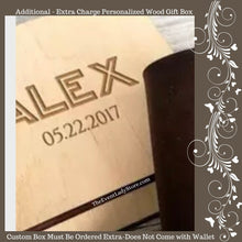 Load image into Gallery viewer, Personalized Men's Leather Wallet-Wedding Gift for Him-for Groom- for Dad- for Groomsmen