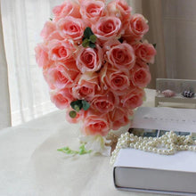 Load image into Gallery viewer, Keepsake Silk Flowers-Romantic Rose Bouquet for Bride or Bridesmaid