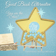Load image into Gallery viewer, Shining Star Design Personalized  Guest Book Alternative-Wish Drop Box-for Weddings-Shower-Party