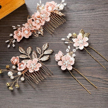Load image into Gallery viewer, Dainty Flower Hair Pins for Special Occasions - Bridal Hair Accessories