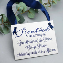 Load image into Gallery viewer, Custom In Memory Of Plaque for A Loved One at Your Wedding