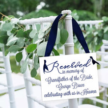 Load image into Gallery viewer, Custom In Memory Of Plaque for A Loved One at Your Wedding