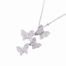 Load image into Gallery viewer, Crystal Butterfly Butterfly Necklace Love pendant -Bridesmaid Gift