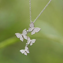 Load image into Gallery viewer, Crystal Butterfly Butterfly Necklace Love pendant -Bridesmaid Gift