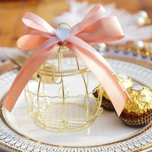 Load image into Gallery viewer, Mini metal gold vintage retro bird cage candy boxes baby shower favor gift box for guests party birthday Souvenir
