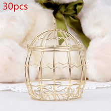 Load image into Gallery viewer, Mini metal gold vintage retro bird cage candy boxes baby shower favor gift box for guests party birthday Souvenir