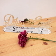 Load image into Gallery viewer, Personalized Acrylic Mirrored Table Sign for Wedding or Special Event