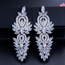 Load image into Gallery viewer, Vintage Gorgeous CZ Drop Bridal Earrings
